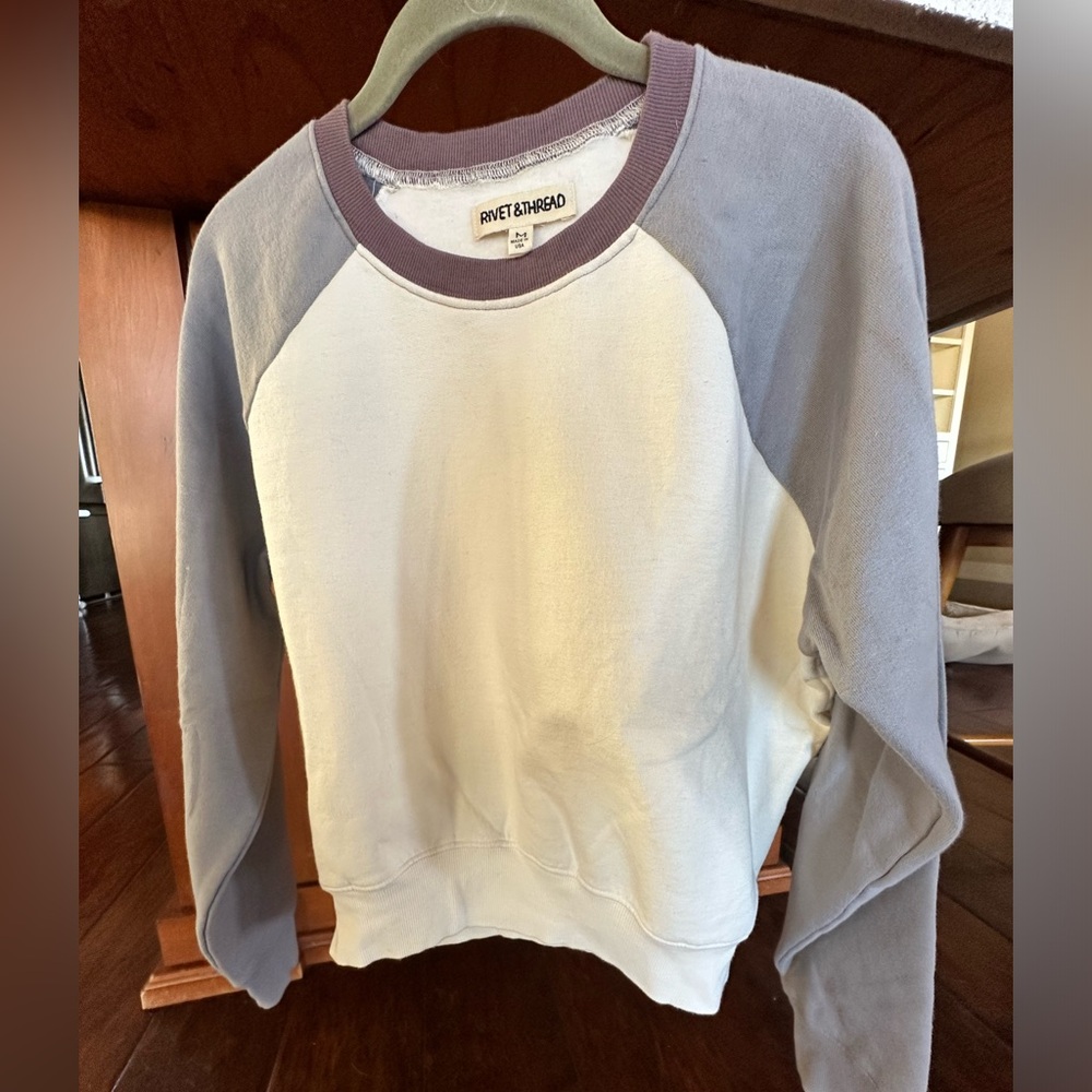 Madewell Rivet & Thread cropped sweatshirt